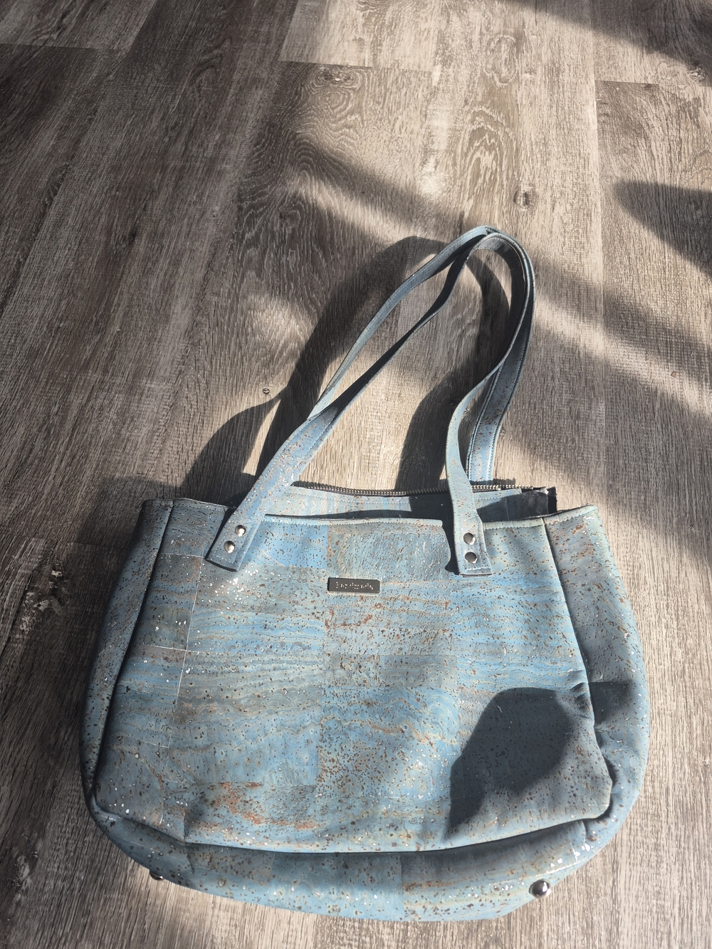 Bent & Bree Blue Cork Bag